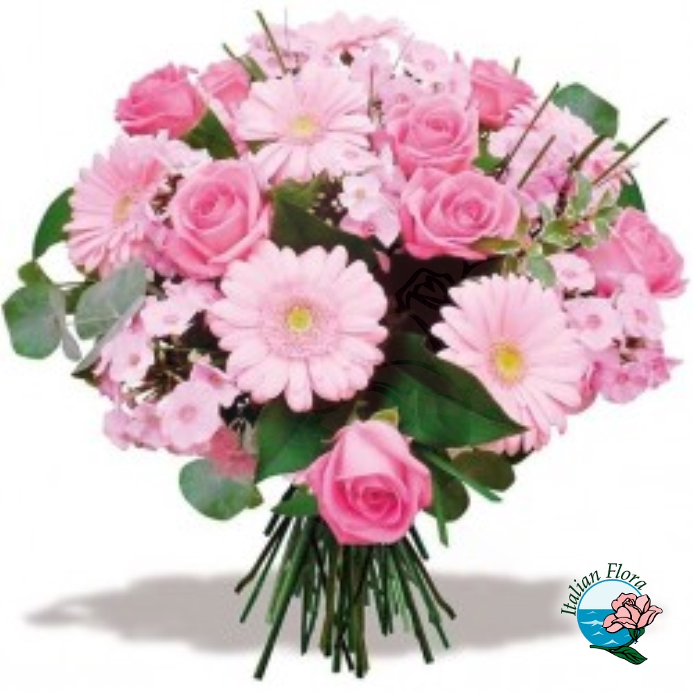 Soffice e delicato mazzo di fiori rosa - Fiori online, vendita e consegna  fiori a domicilio, rose e bouquet